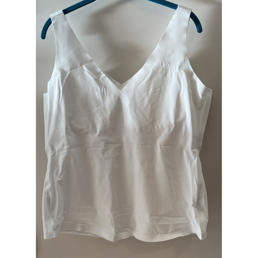 NWT HoneyLove Sze 3X Shapewear White Liftwear Tank|Cami w. Built-in Wireless Bra